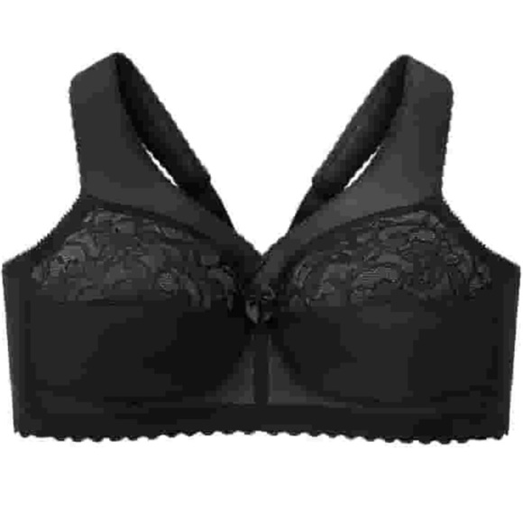 Glamorise MagicLift Original Support Full Figure Bra 1000 Black Womens Size 40G - Picture 9 of 9